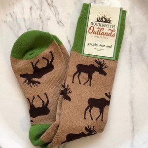 Socksmith Women's Outlands Boot Sock One Size Fits Most - Moose - NWT